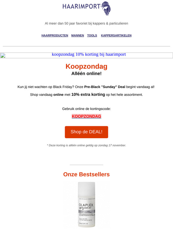 Pre-Black Sunday! Shop vandaag al met 10% korting op alles in de webshop!