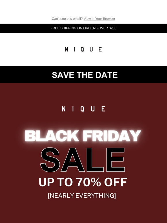 Save The Date |  BLACK FRIDAY Early Access