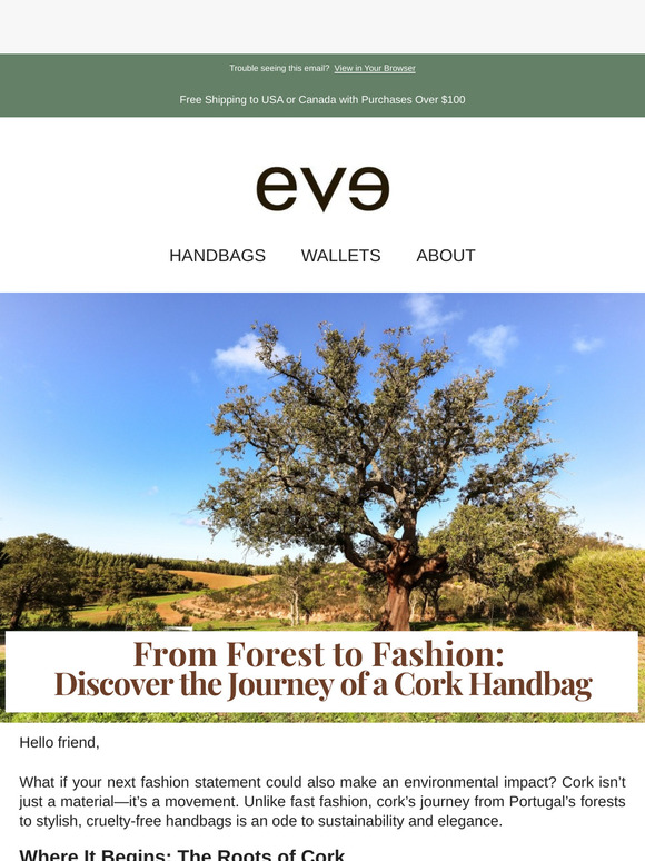 From Forest to Fashion: Discover the Journey of a Cork Handbag