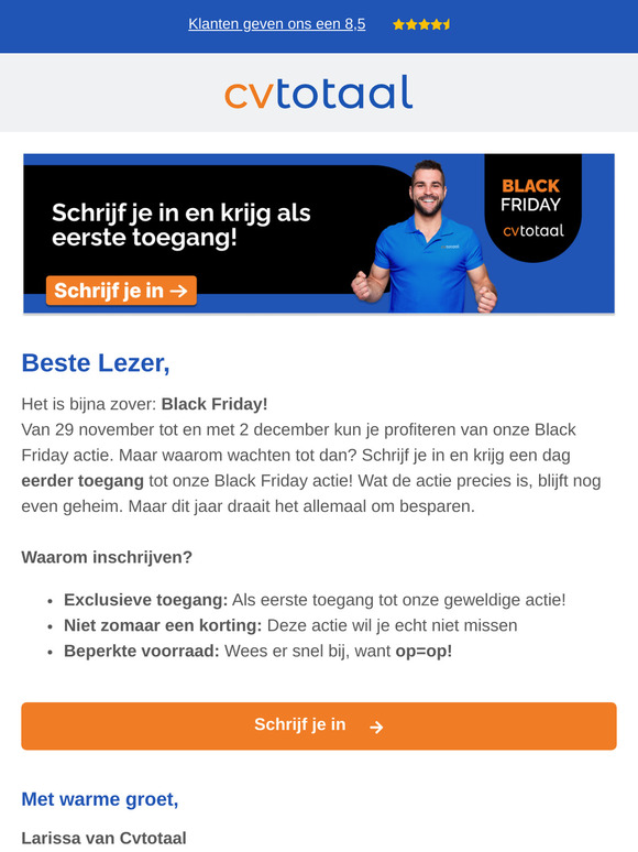 Black Friday: Schrijf je in voor toegang