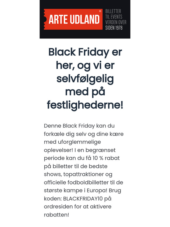 Black Friday er her! 🖤⚽  Gå ikke glip af vores produkter med eksklusive rabatter i en begrænset periode