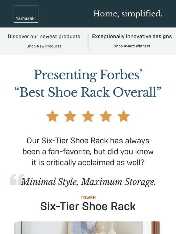 Forbes loves our stylish shoe rack! 👟