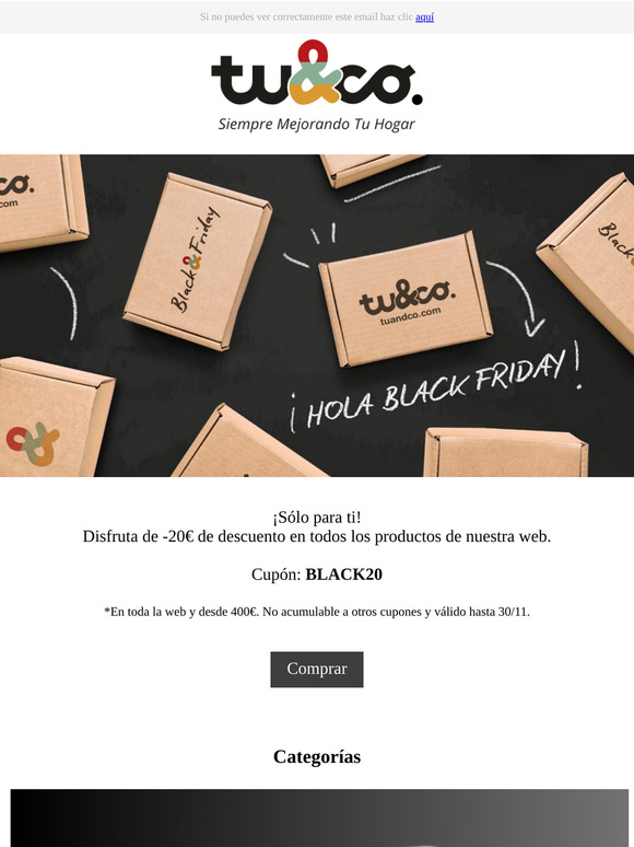 ¡Sólo para ti! Nos adelantamos al Black Friday con un descuento para ti.