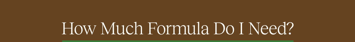 How Much Formula Do I Need?