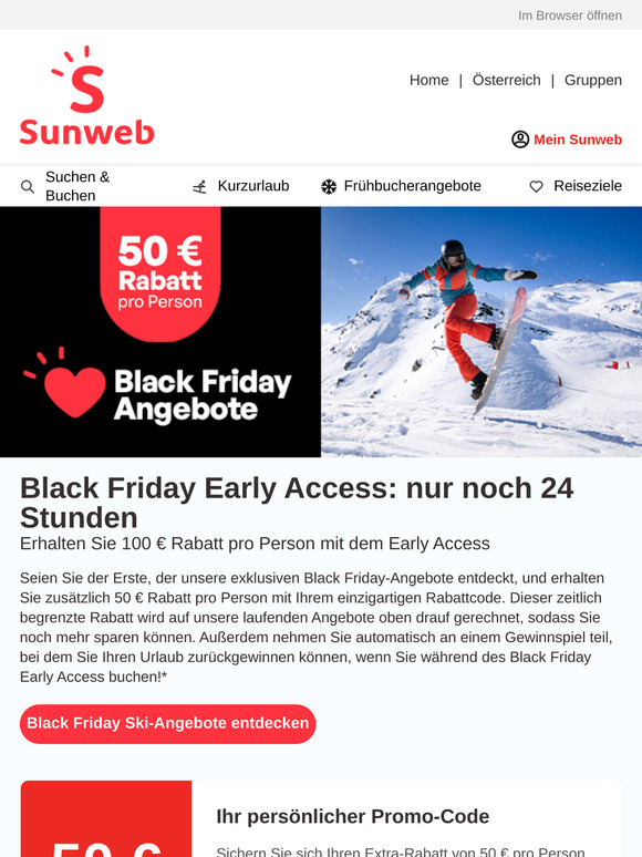 Black Friday Early Access: nur noch 24 Stunden🖤