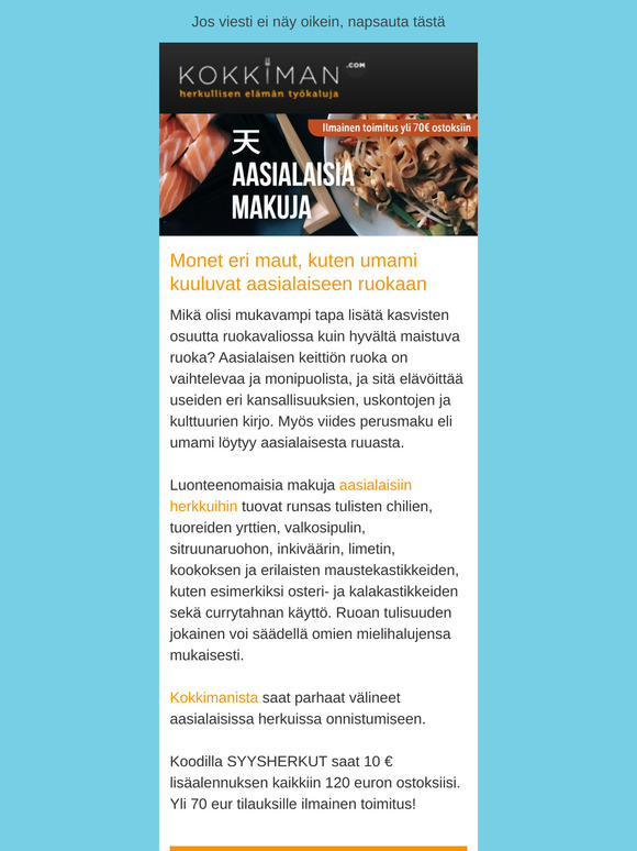 Aasialainen keittiö on kasvissyöjän ja keventäjän keidas