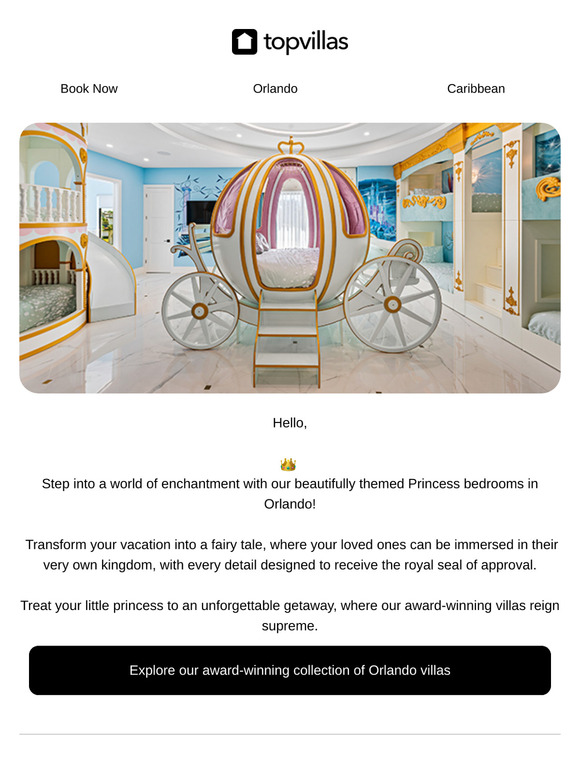 Princess themed rooms - the crown jewel of your vacation villa!