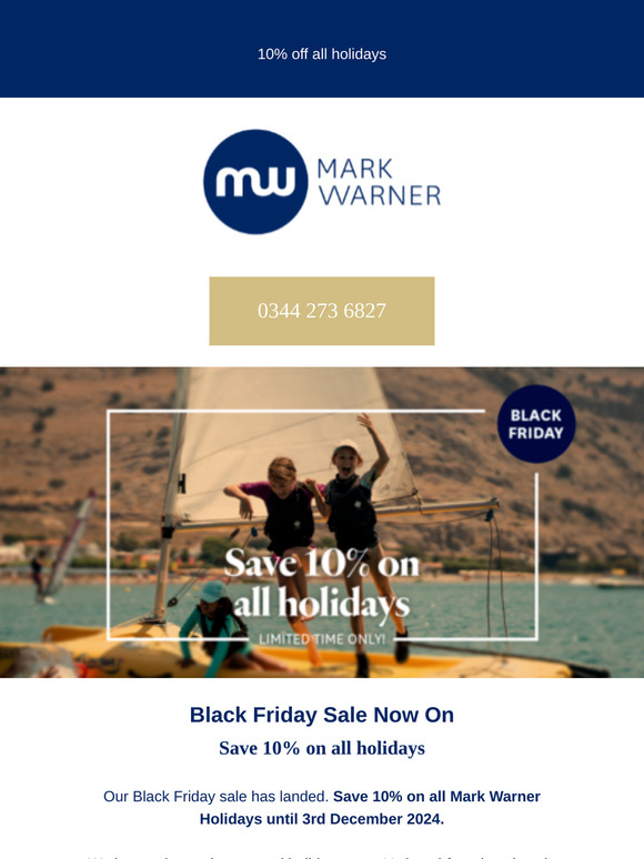 Save 10% on your next Mark Warner Escape