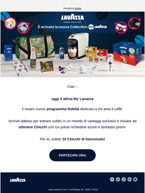 ENTRA IN MY LAVAZZA, IL NUOVO PROGRAMMA FEDELTÀ!