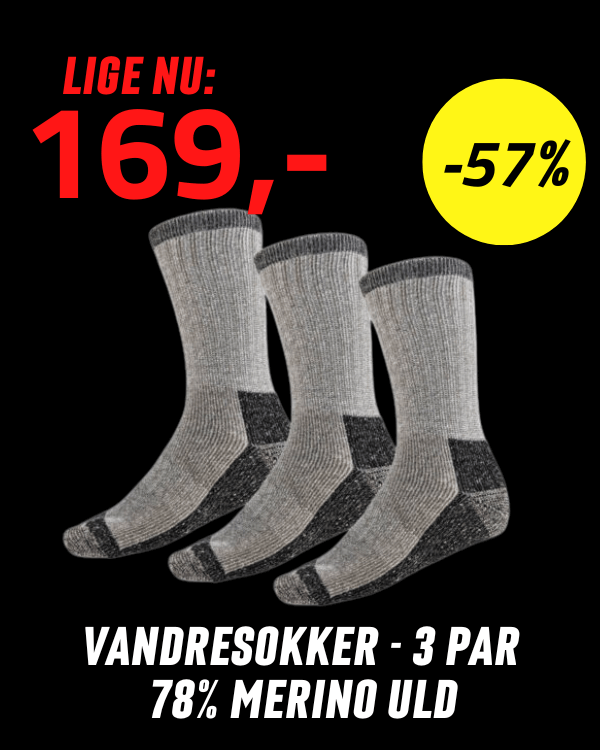 Vandresokker – Merino uld 78 – 3 par