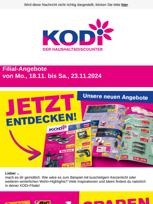 KODi-Angebote ab 18.11. - z.B. 2er Packs LED-Teelichte ab 0,99,-