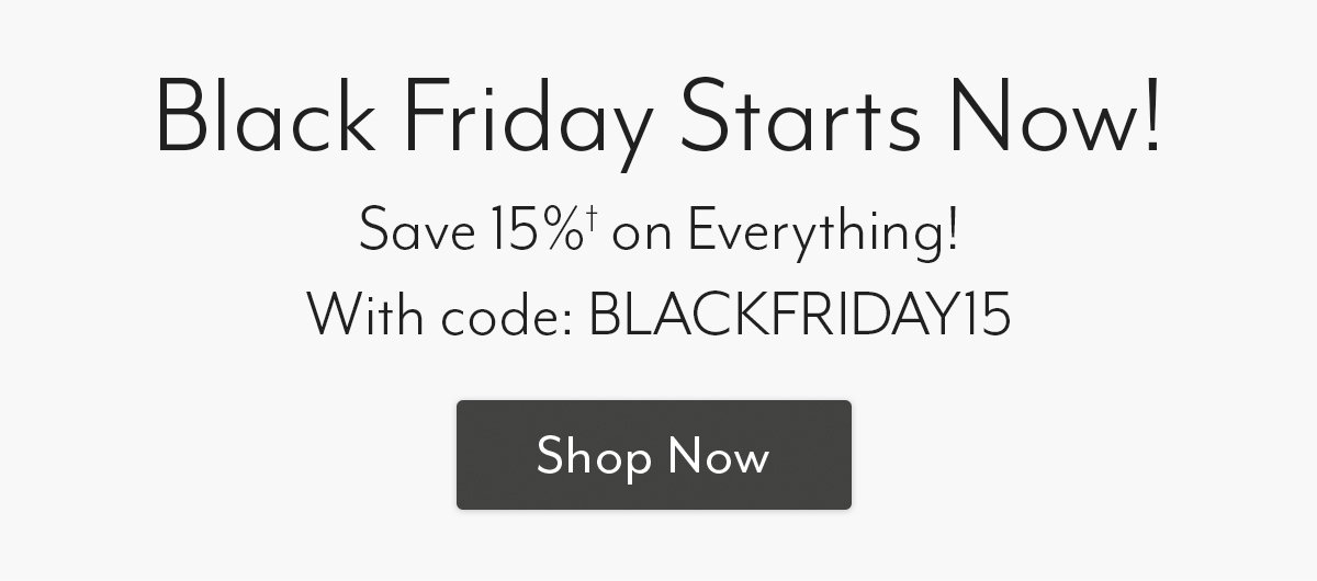 15% off for Black Friday! All Furniture & Mattresses!