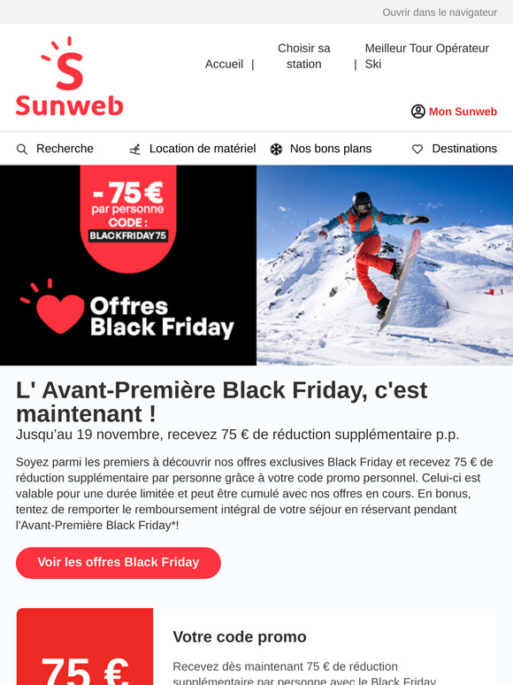 🖤 Dernière chance de profiter de -75 euros par personne