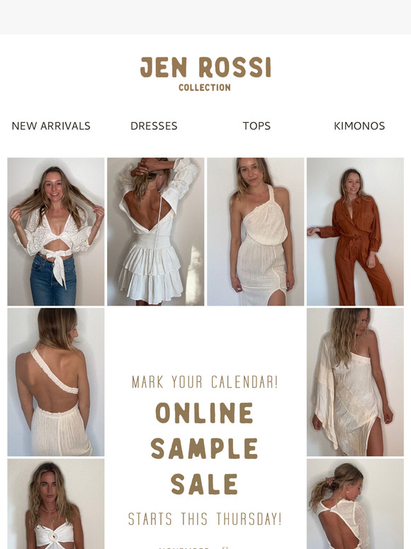 Mark Your Calendar 🗓️ Online Sample Sale Starts Soon!
