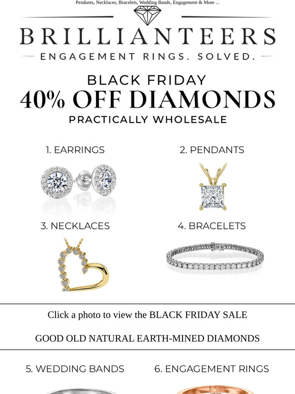 Natural Diamonds at 40% OFF this Black Friday