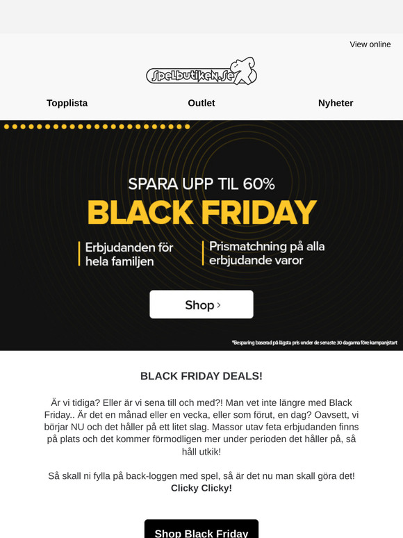 BLACK FRIDAY DEALS!