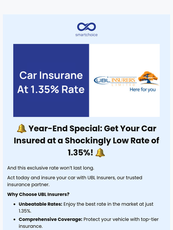 🚗 Year-End Special: Insure Your Car at Just 1.35% 🛡️