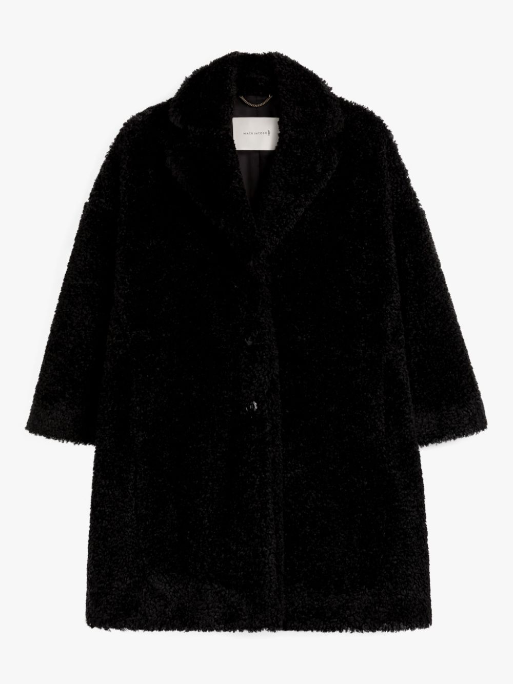 HUMBIE CHESTER Black ECO FUR Cocoon Coat
