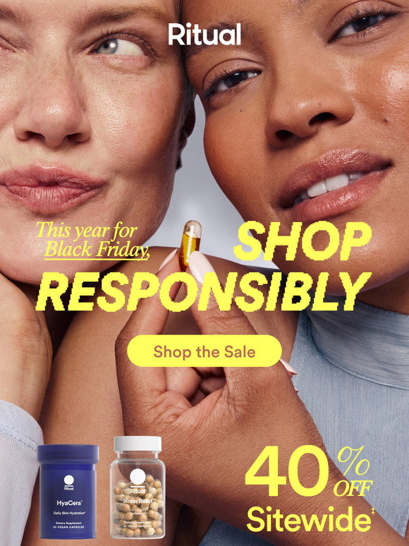 Ritual Email Newsletters: Shop Sales, Discounts, and Coupon Codes