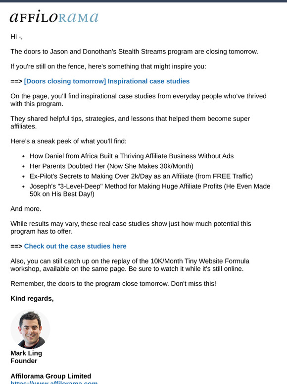 [Doors closing tomorrow] Inspirational case studies