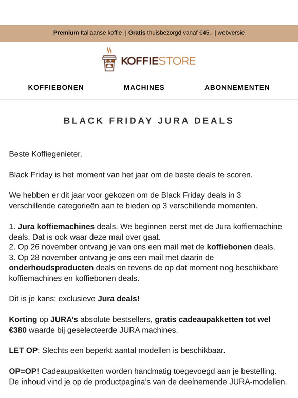Black Friday Jura koffiemachine deals 🖤