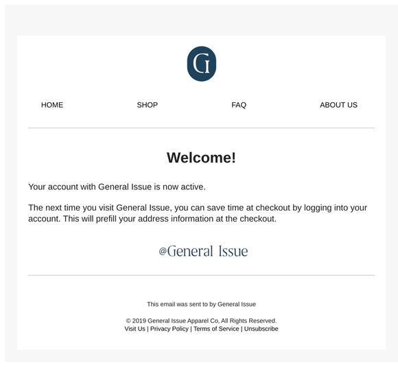 Customer account confirmation