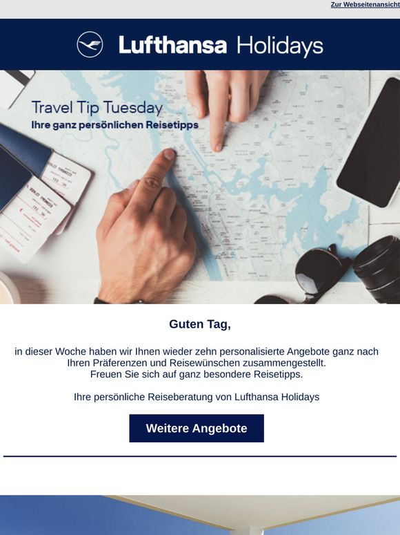 Travel Tip Tuesday – Ihre ganz persönlichen Reisetipps von Lufthansa Holidays