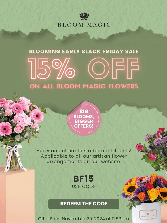 15% OFF JUST FOR YOU! 🌸✨