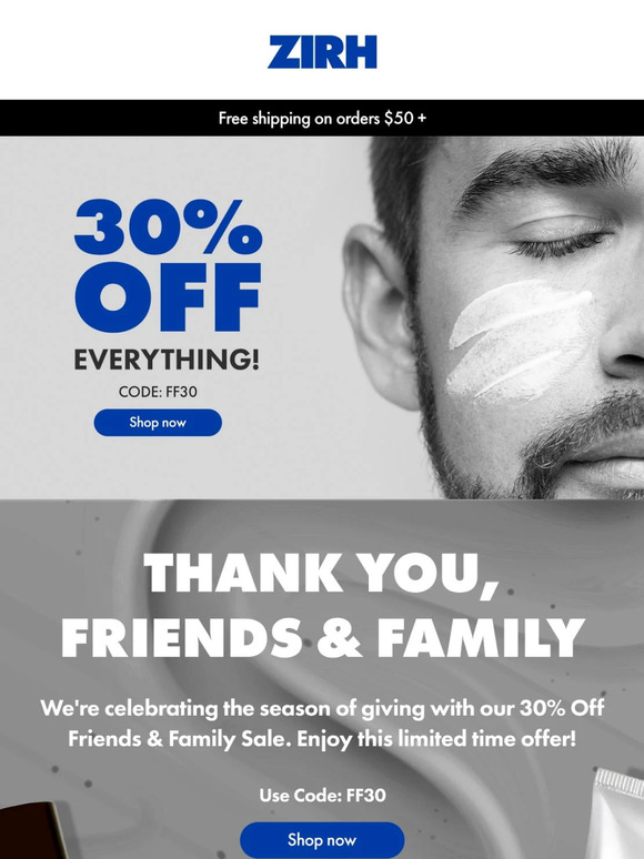 30% Off Friends & Family Sale