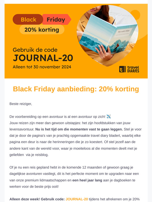 Black Friday Superkorting! - 20% KORTING 🤑