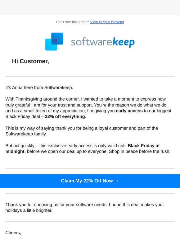 🔥 Early Black Friday Alert: 22% Off Your Favorite Software