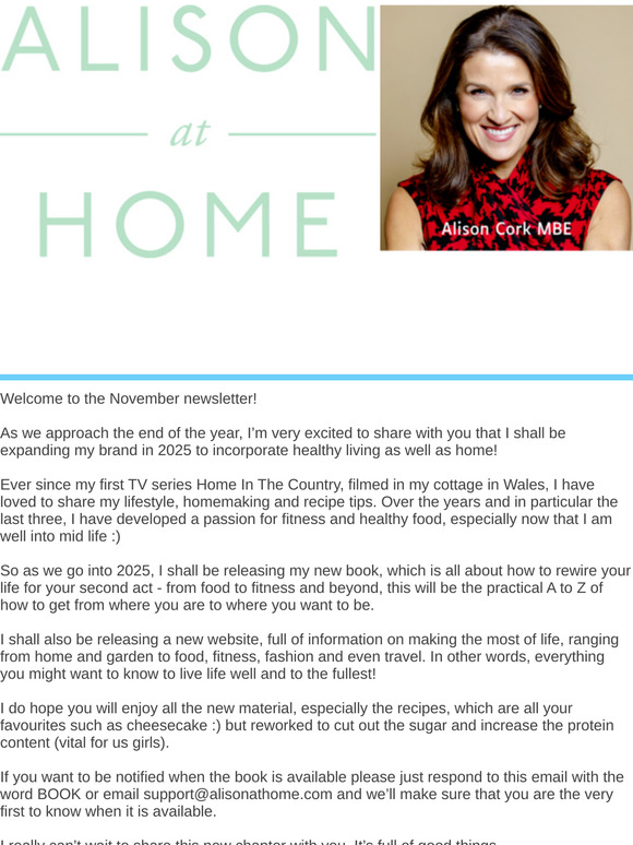 Exciting news for Alison at Home 2025