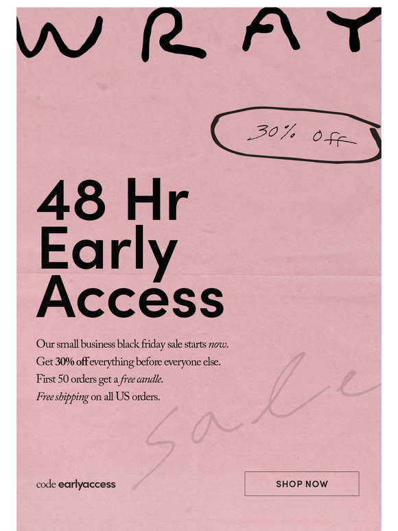 Early Access ⭐ 30% Off Site-Wide