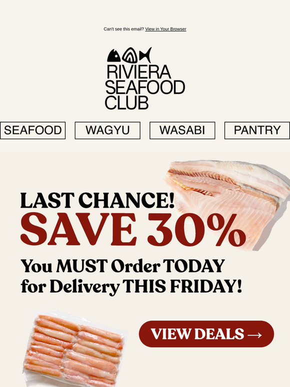 Hi There! Last Chance! 🍣🏃‍♂️ Order Today to Save 30% & Get Delivery This Week!