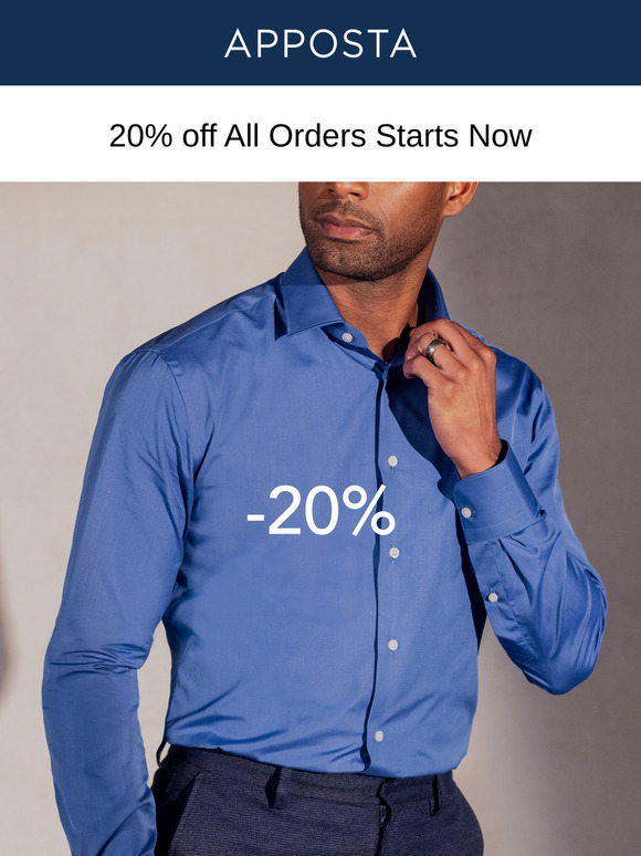 *|FNAME|* , 20% off All Custom Italian Shirts Starts Now