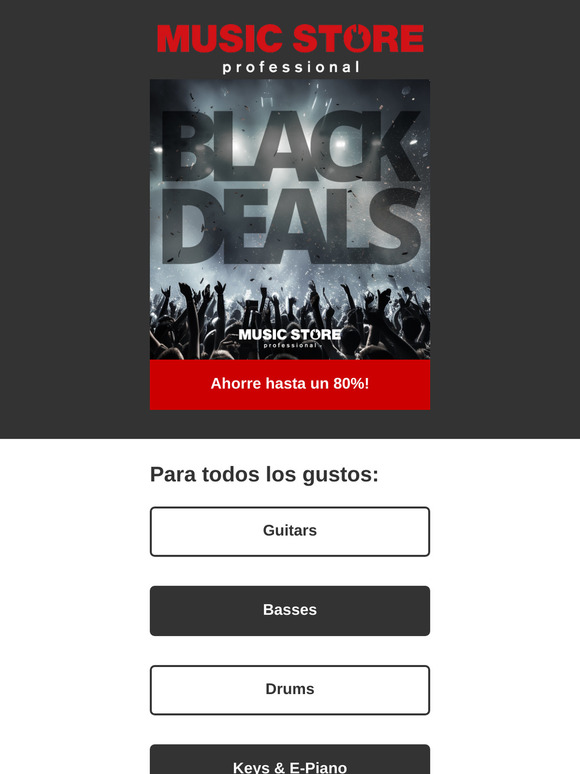 BLACK DEALS! Ahorre hasta un 80%