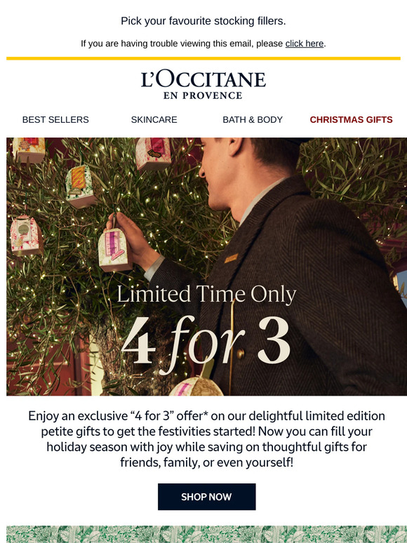 Special Holiday Offer: Buy 4 for the Price of 3!