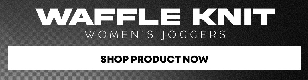 Women's Waffle Knit Joggers - Black