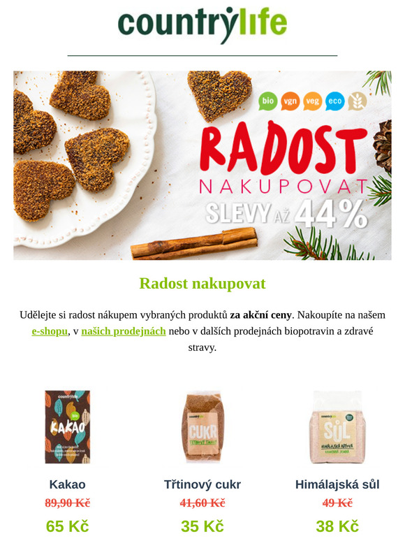 Radost nakupovat za akční ceny