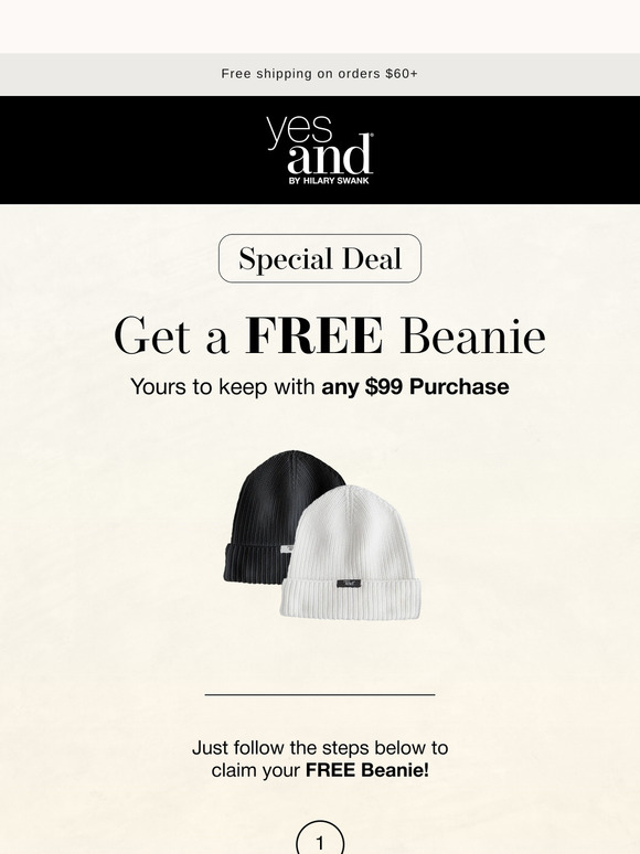 📣 Get a FREE BEANIE!