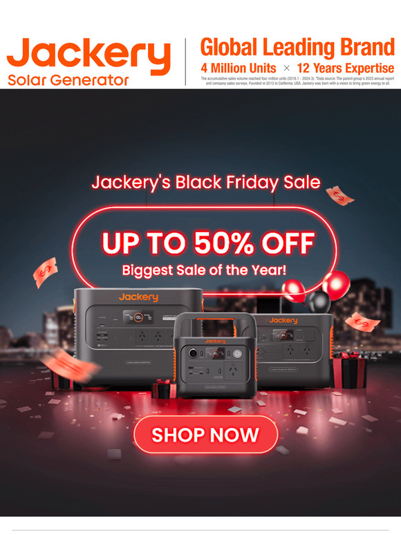 😍 Your favourite Jackery product is on the Black Friday Sale