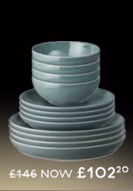 Elements Jade Dark Green 12 Piece Tableware Set