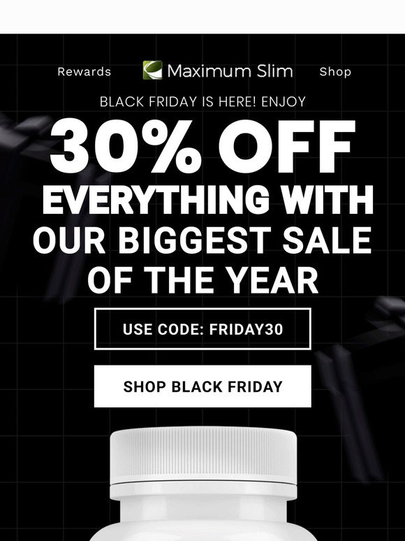 It’s here! 30% off for Black Friday!