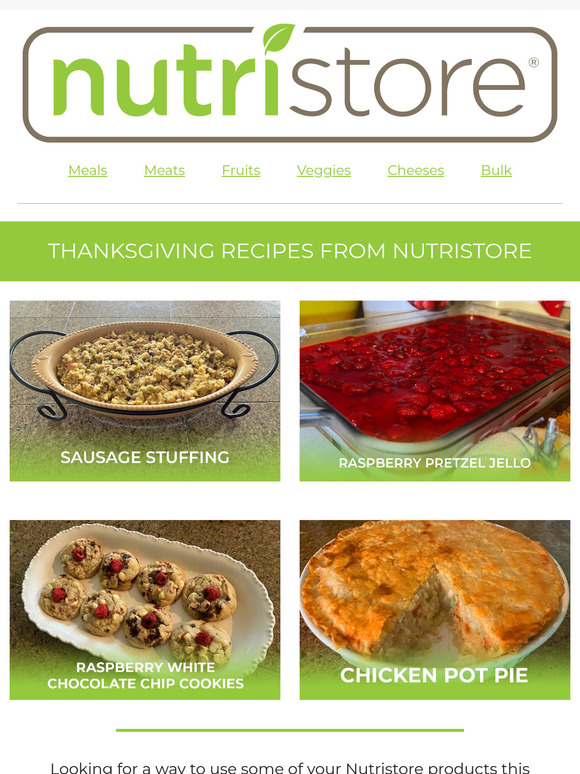 This Year's Thanksgiving Recipes From Nutristore 🦃