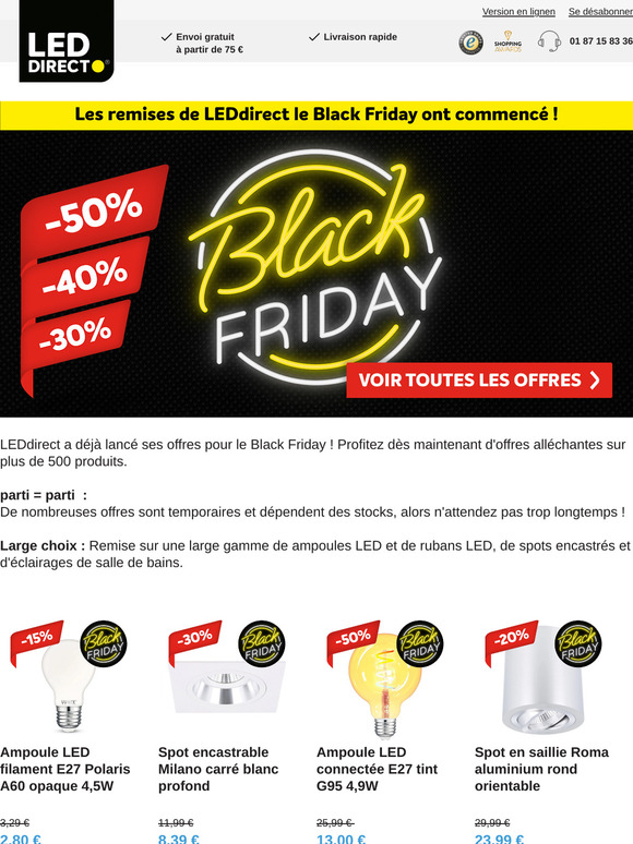 Le moment est venu : à partir de maintenant, profitez des meilleures offres du Black Friday !