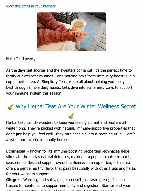 Cozy Up With Winter Teas, Wellness Tips & Surprises! 🫖