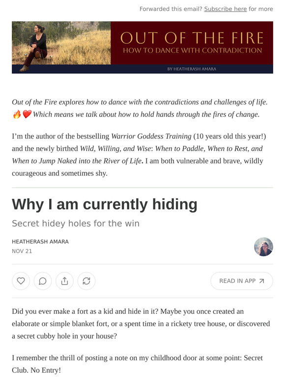 Why I am currently hiding