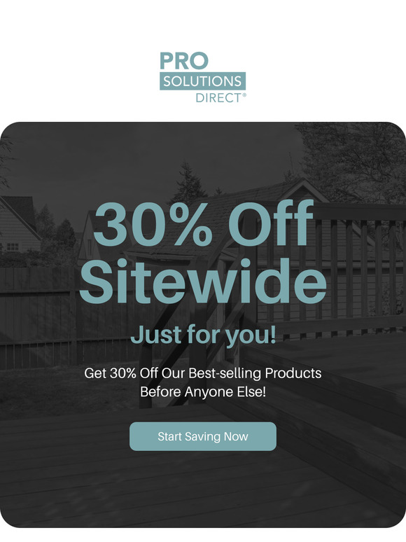30% off sitewide just for you!