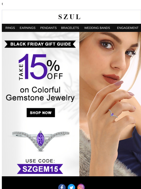 Black Friday Offer - Take 15% Off on Colorful Gemstone Jewelry!