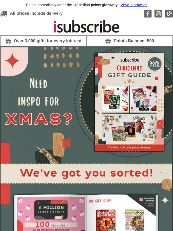 Christmas Gift Guide Out Now! Big savings storewide.